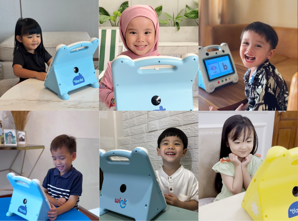 Anak usia dini sedang belajar bersama Wink dengan menyenangkan.